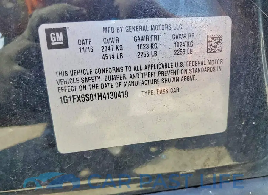 1G1FX6S01H4130419# 13