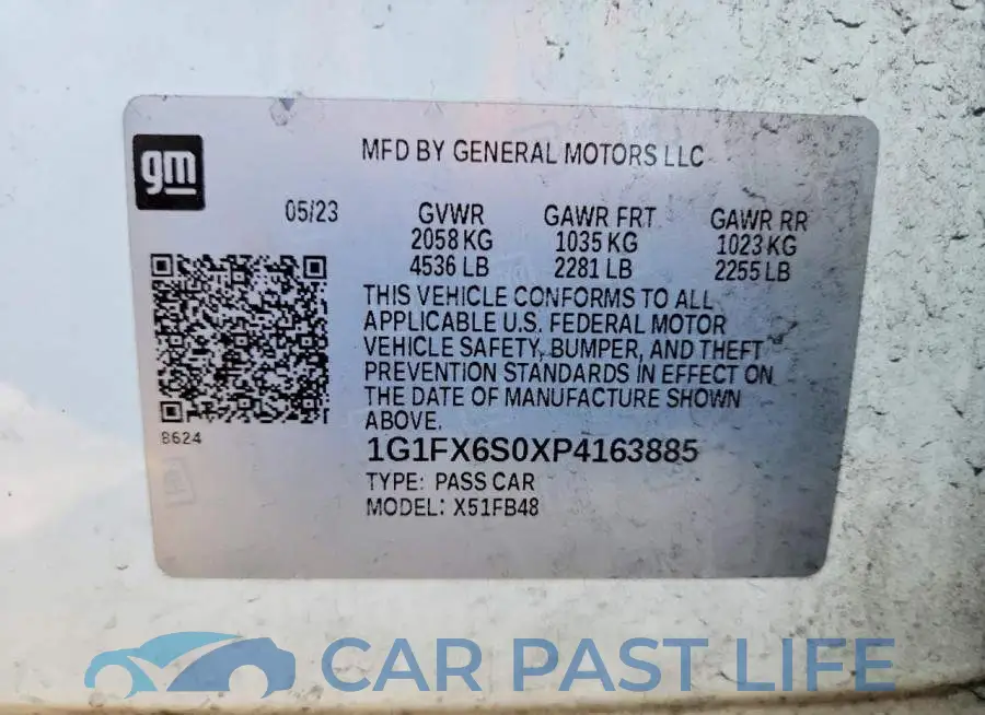 1G1FX6S0XP4163885# 13