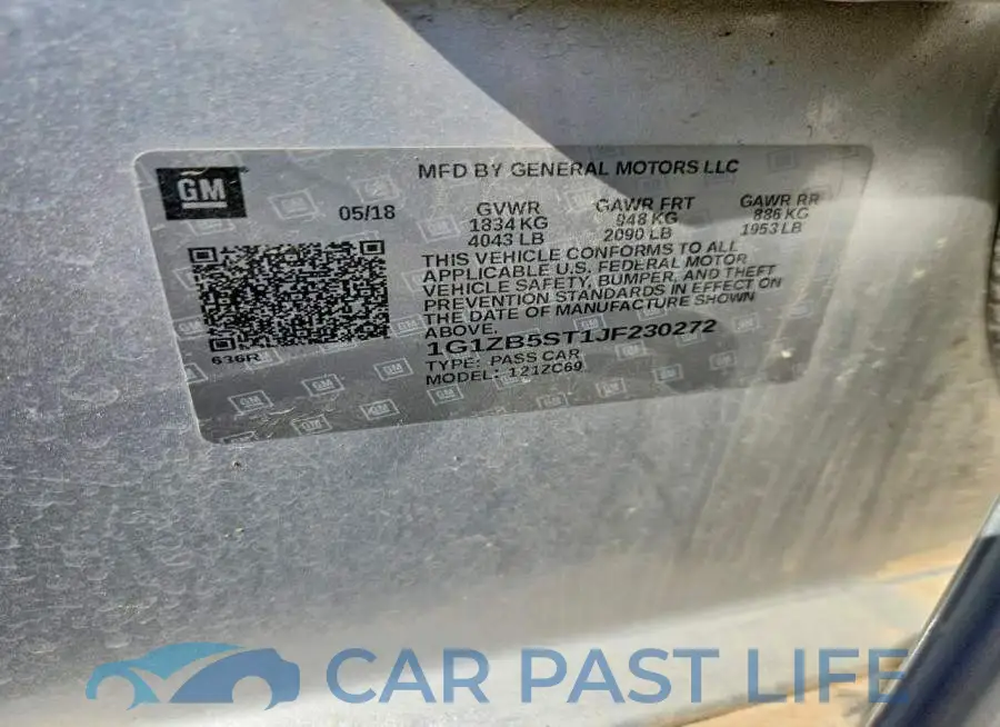 1G1ZB5ST1JF230272# 12