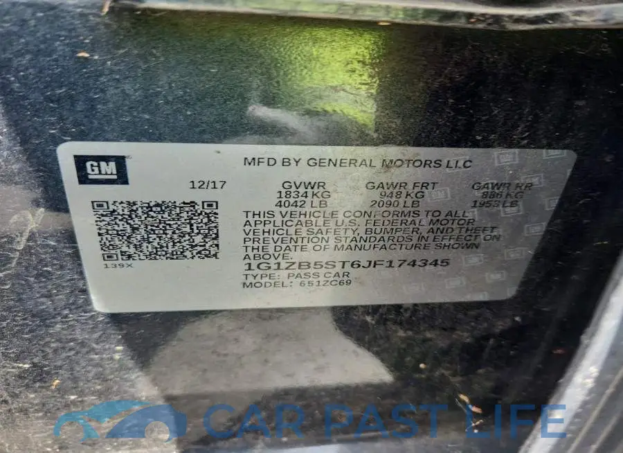 1G1ZB5ST6JF174345# 12