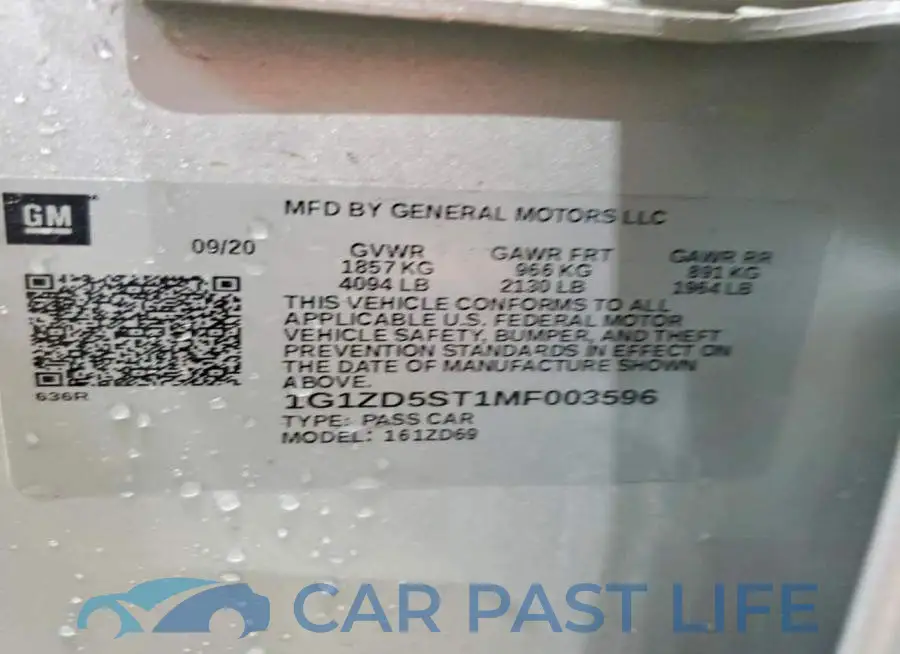 1G1ZD5ST1MF003596# 12