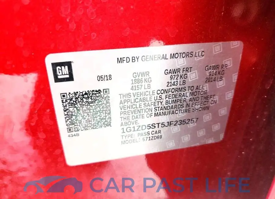 1G1ZD5ST5JF235257# 12