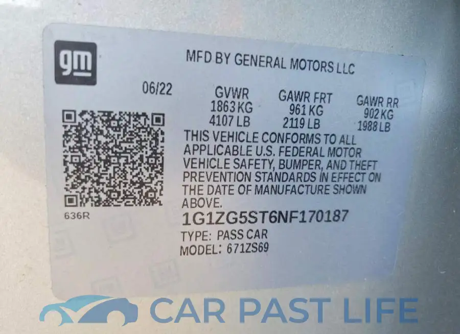 1G1ZG5ST6NF170187# 12