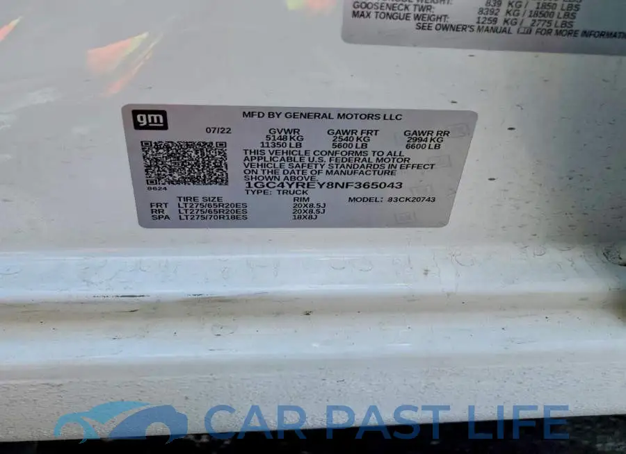 1GC4YREY8NF365043# 12