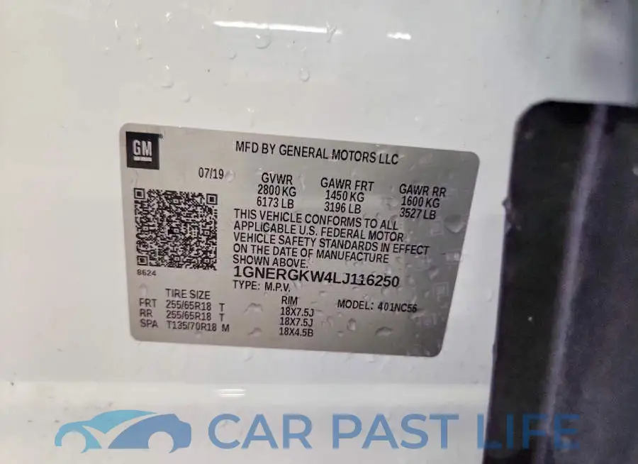 1GNERGKW4LJ116250# 14