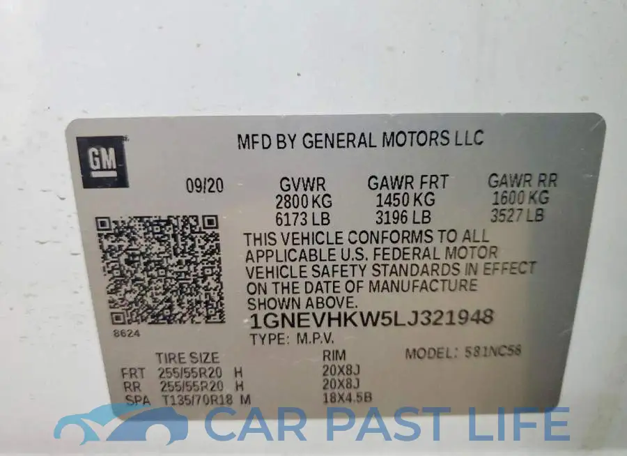 1GNEVHKW5LJ321948# 14