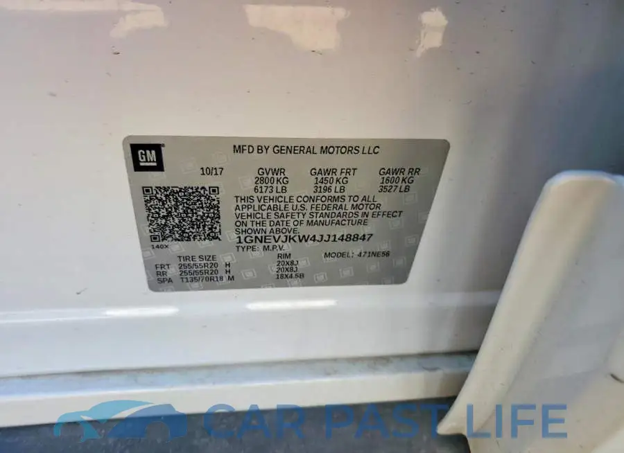 1GNEVJKW4JJ148847# 12