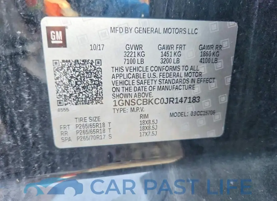 1GNSCBKC0JR147183# 12