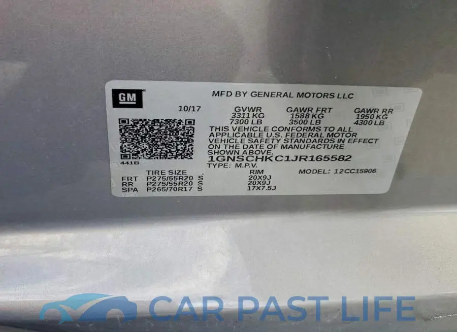 1GNSCHKC1JR165582# 14