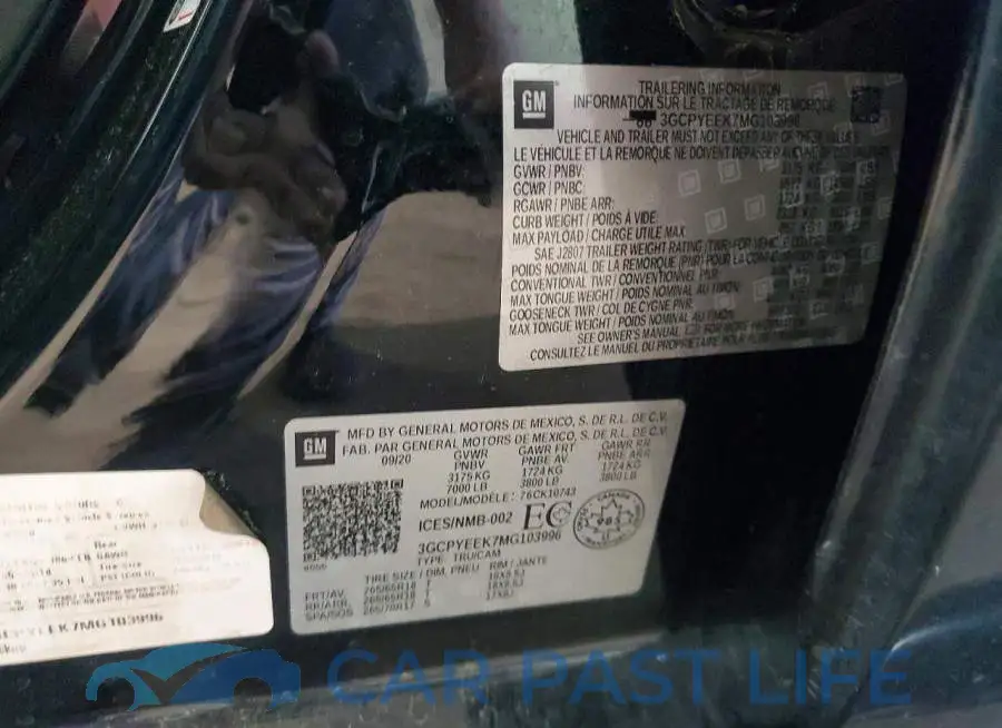 3GCPYEEK7MG103996# 12