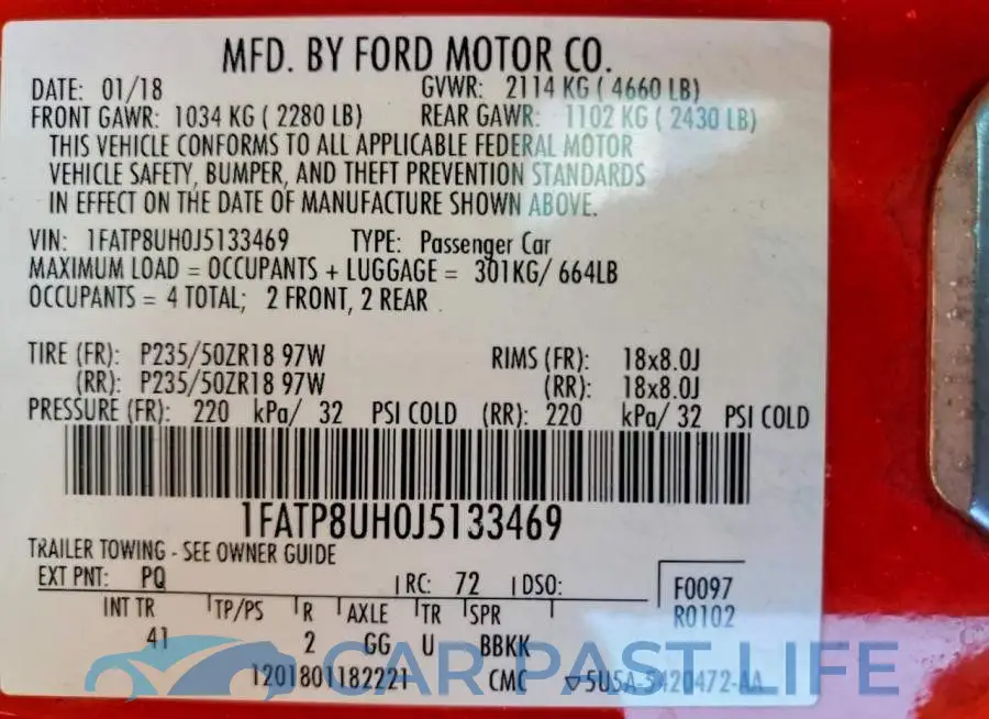 1FATP8UH0J5133469# 12