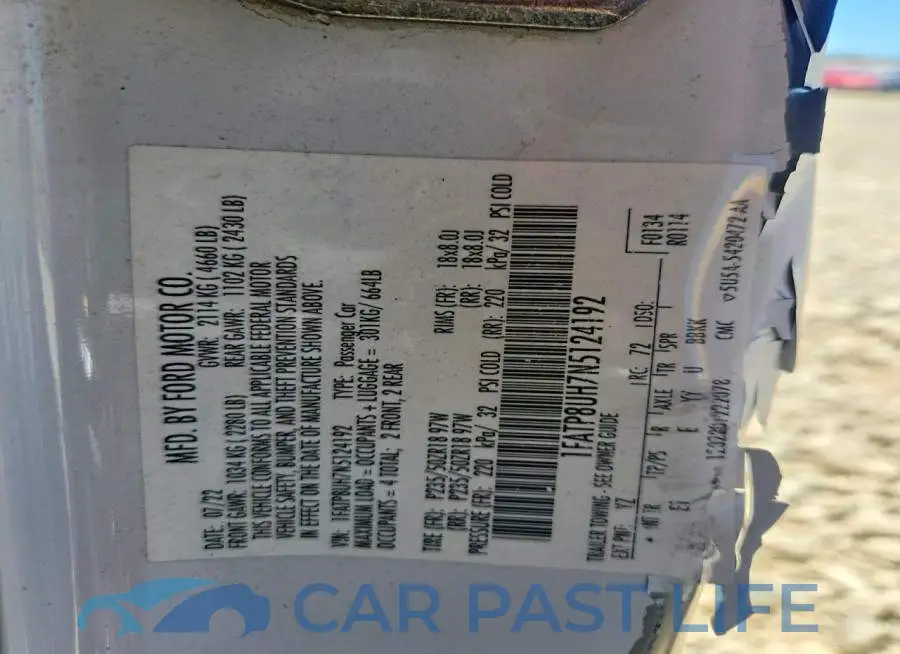 1FATP8UH7N5124192# 12