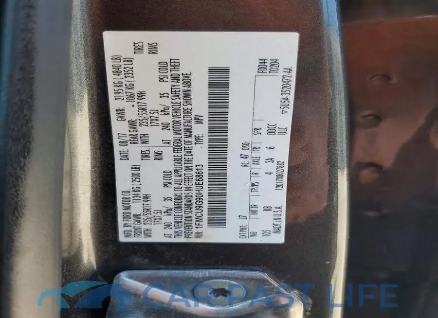 1FMCU9G90HUE68613# 13