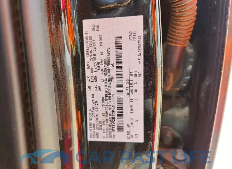 1FT8W2BT3PED38008# 12