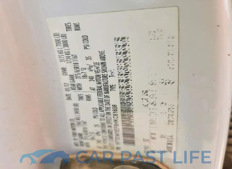 1FTEW1EF6HKC61608# 12