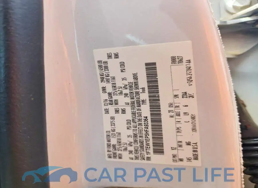 1FTEW1EP5HFA93364# 12