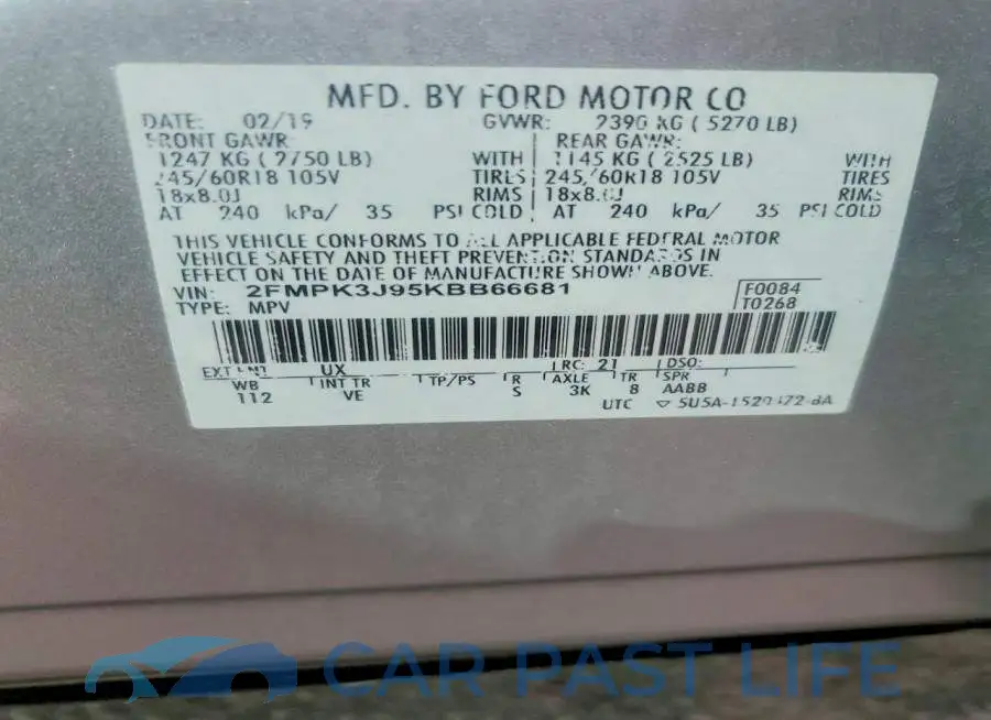 2FMPK3J95KBB66681# 13