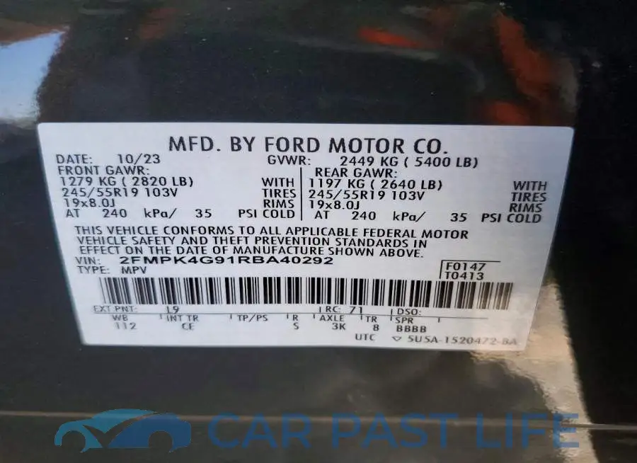 2FMPK4G91RBA40292# 13