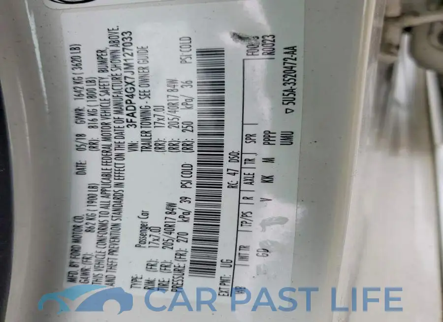 3FADP4GX7JM127033# 13