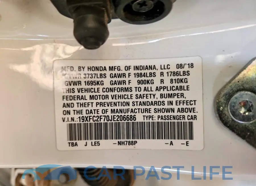 19XFC2F70JE206686# 13