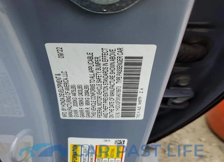 1HGCV2F3XNA018973# 12