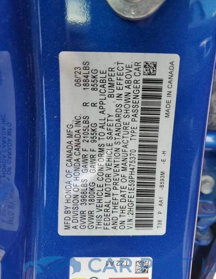 2HGFE1E59PH475370# 12