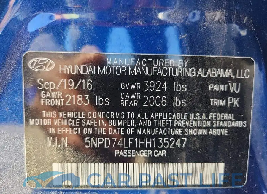 5NPD74LF1HH135247# 12