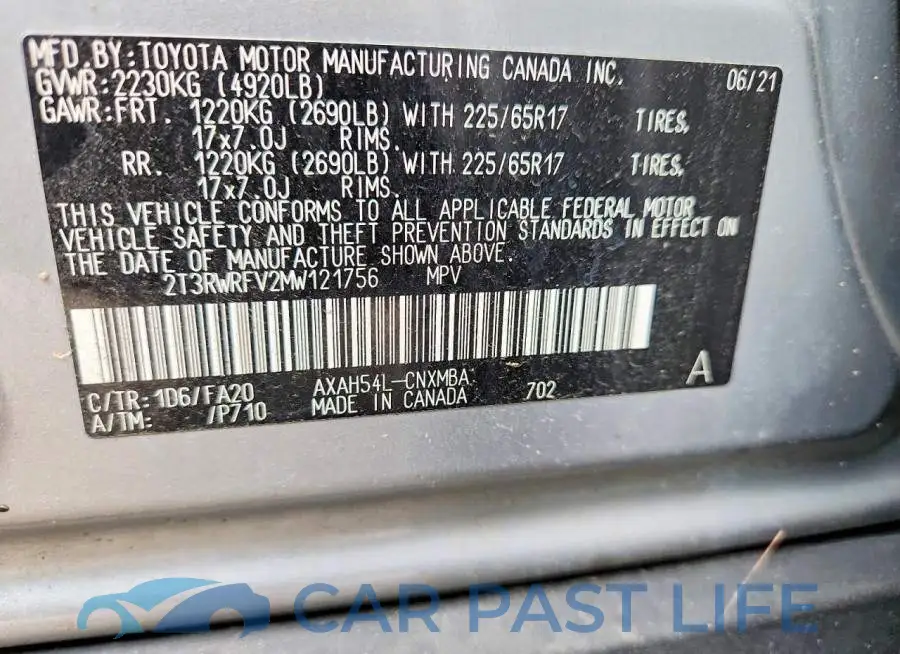 2T3RWRFV2MW121756# 13