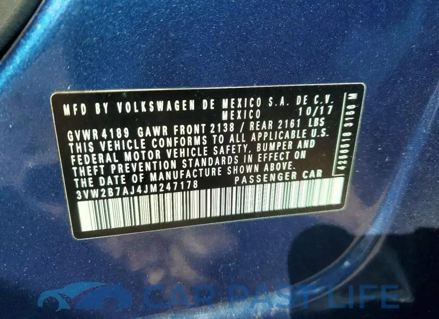 3VW2B7AJ4JM247178# 12
