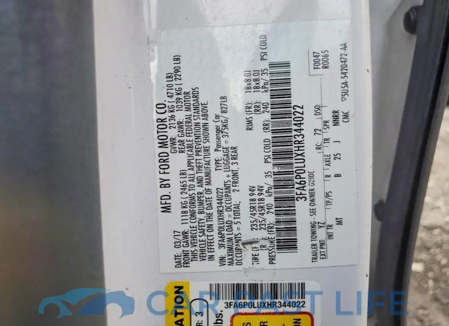 3FA6P0LUXHR344022# 12