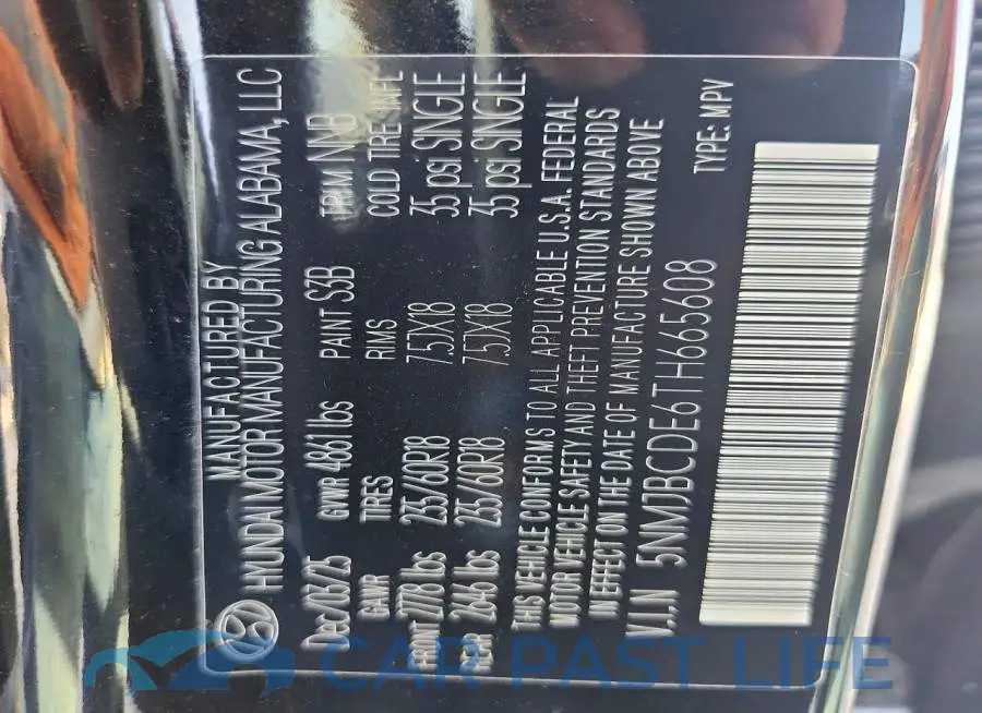5NMJBCDE6TH665608# 14