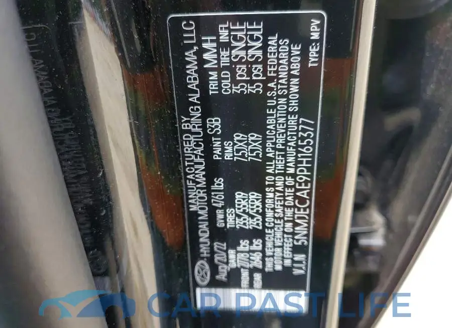 5NMJECAE9PH165377# 14