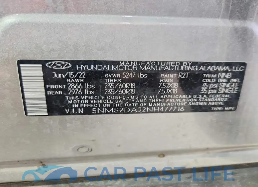 5NMS2DAJ2NH477716# 13