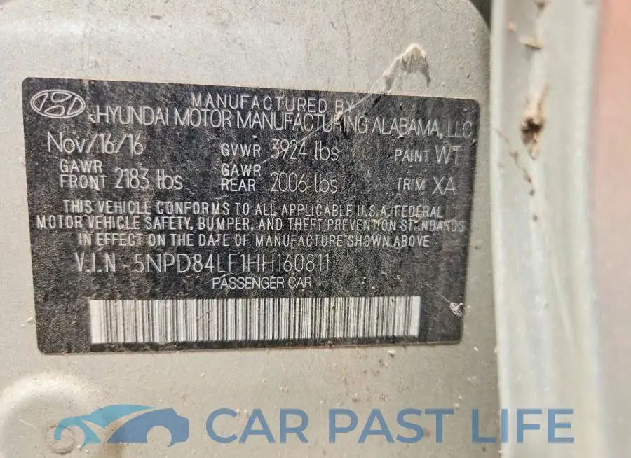 5NPD84LF1HH160811# 12