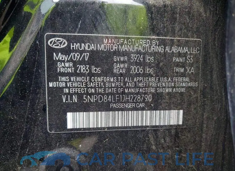 5NPD84LF1JH228790# 12