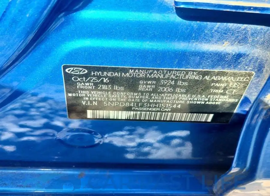 5NPD84LF3HH151544# 12