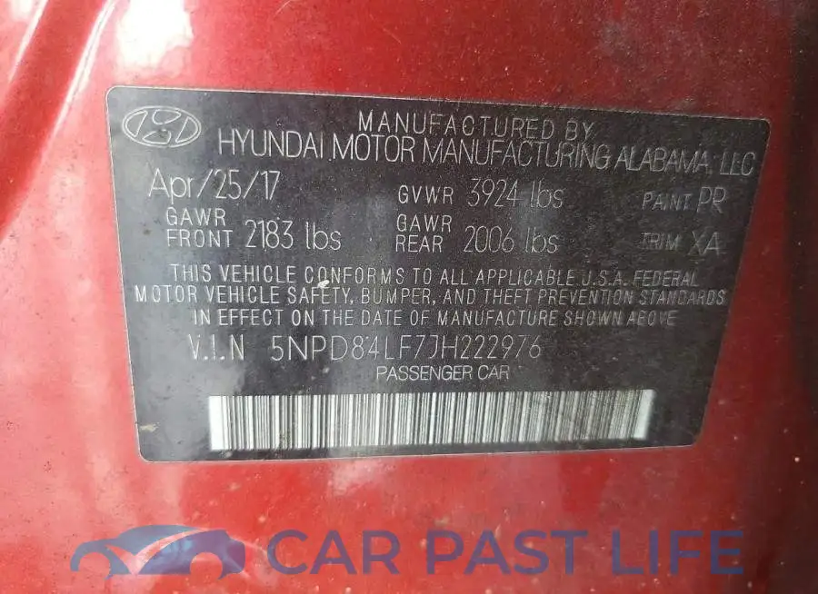 5NPD84LF7JH222976# 13