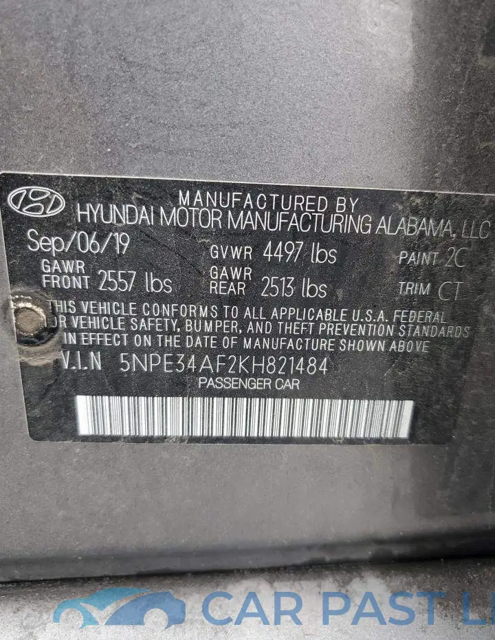 5NPE34AF2KH821484# 13