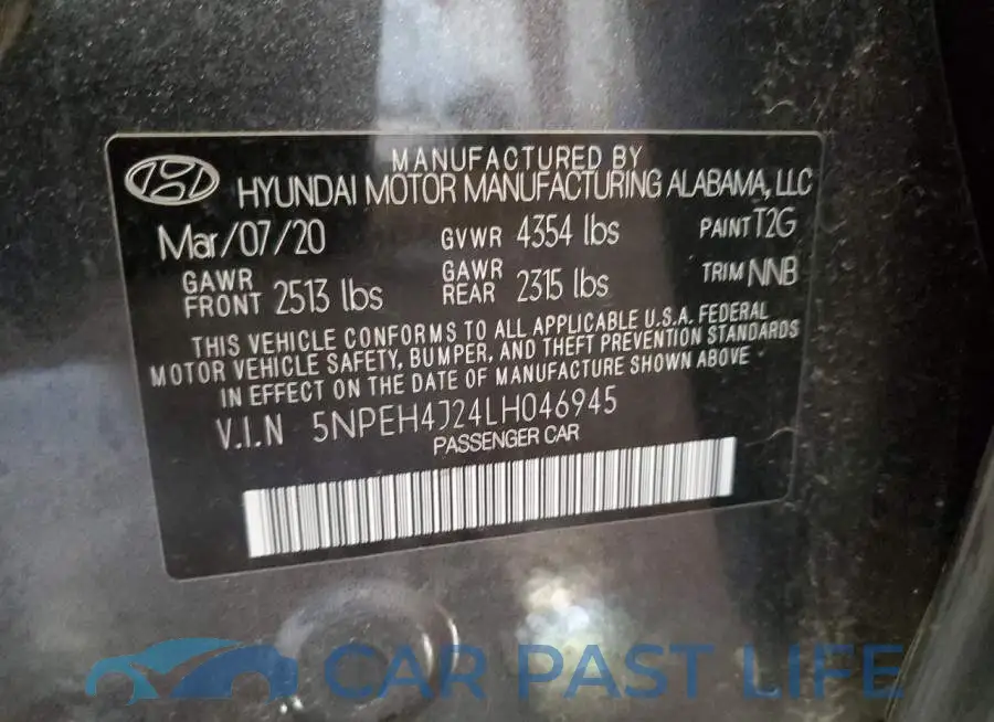 5NPEH4J24LH046945# 12