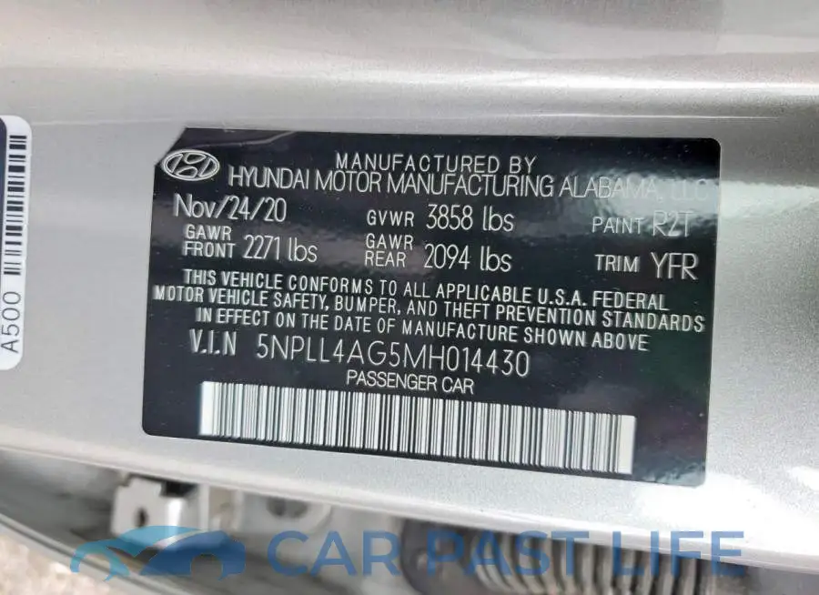 5NPLL4AG5MH014430# 12