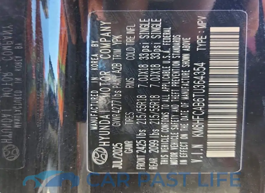 KM8HFCAB6TU364354# 13