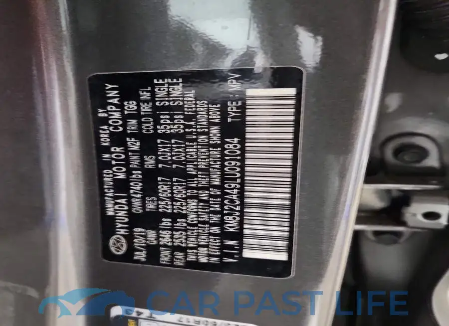 KM8J2CA49LU091084# 12