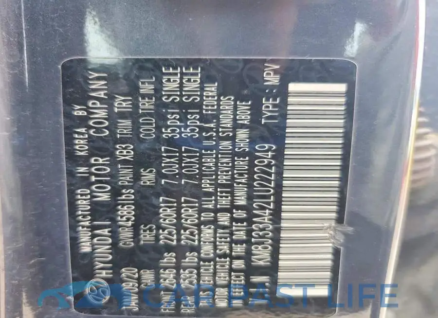 KM8J33A42LU222949# 12