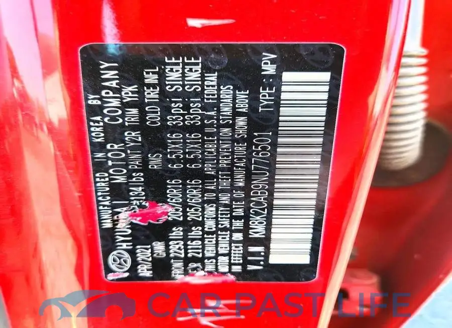 KM8K2CAB9NU776501# 14