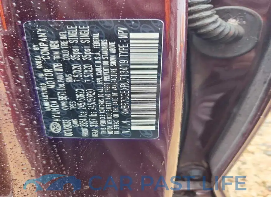KM8R7DGEXRU713419# 13
