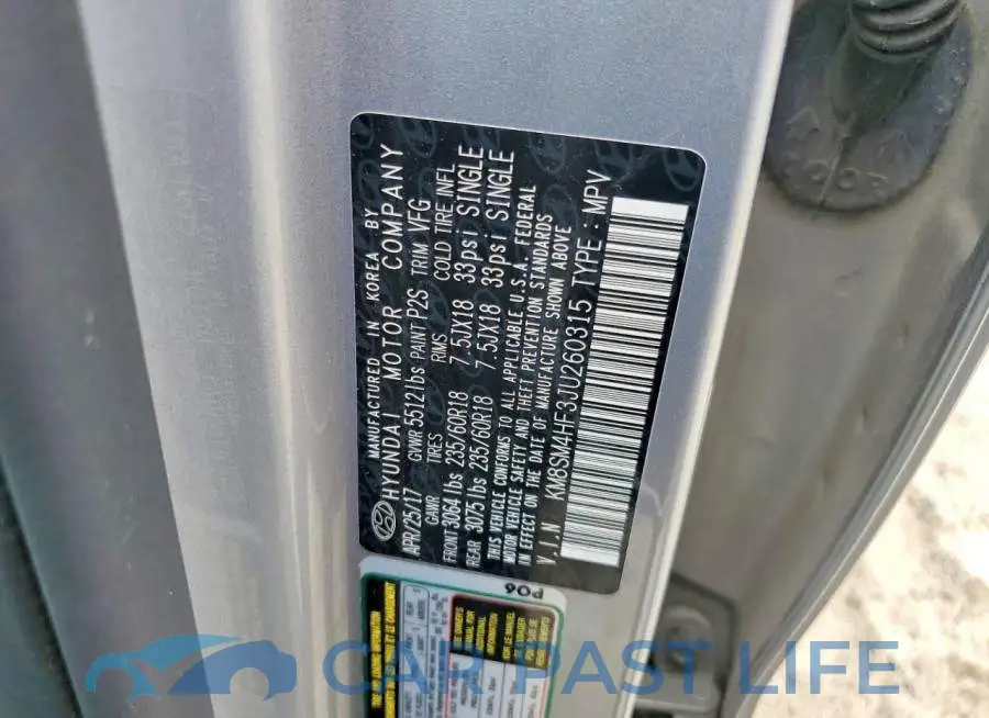 KM8SM4HF3JU260315# 13