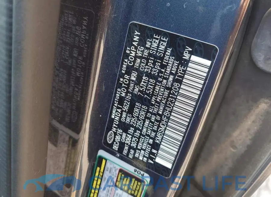 KM8SMDHF8HU231208# 13
