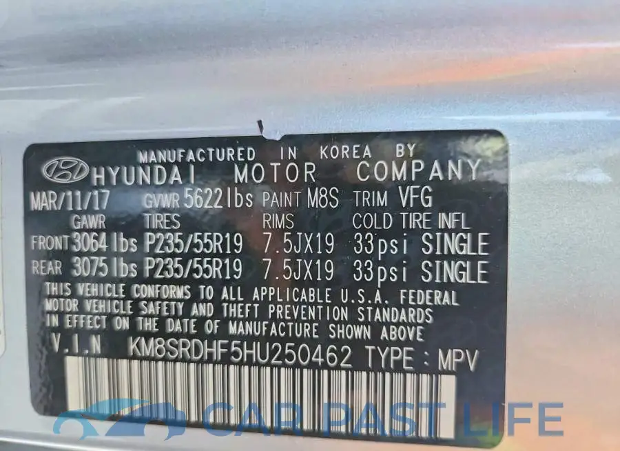 KM8SRDHF5HU250462# 14