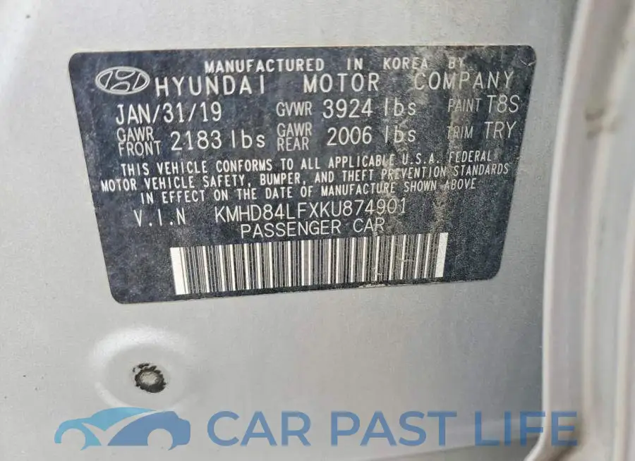 KMHD84LFXKU874901# 12