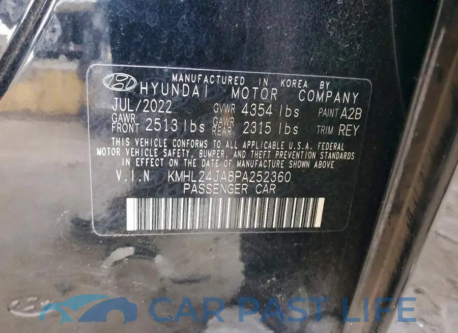 KMHL24JA8PA252360# 12